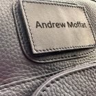 smooth black badge personalised pilot bag